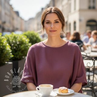 Bavlnená látka SLUB WASHED mauve