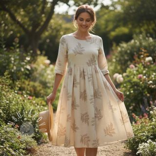 Bavlnená látka EMBROIDERY Sofia design B