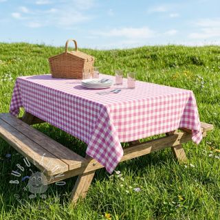 Bavlnená látka Check pink