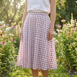 Bavlnená látka Check mauve