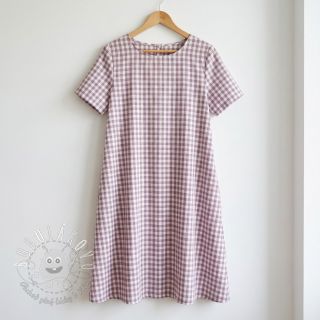 Bavlnená látka Check mauve