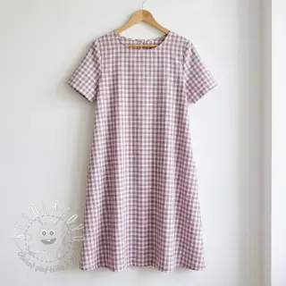 Bavlnená látka Check mauve