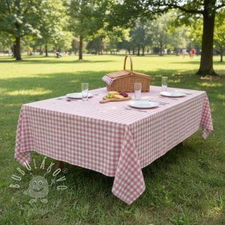 Bavlnená látka Check old rose