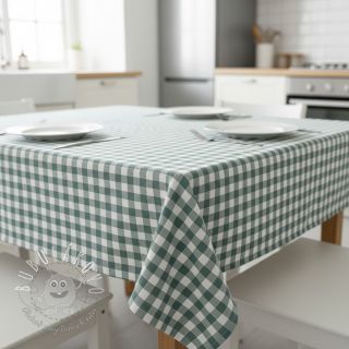 Bavlnená látka Check teal