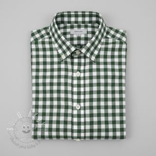 Bavlnená látka Check dark green