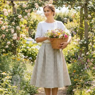 Bavlnená látka Check sand