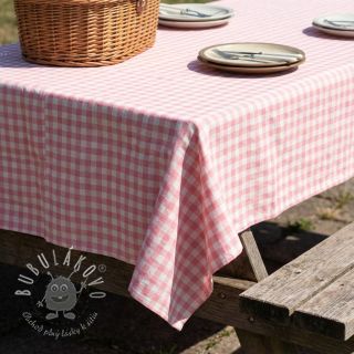 Bavlnená látka Check rosa