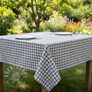 Bavlnená látka Check grey