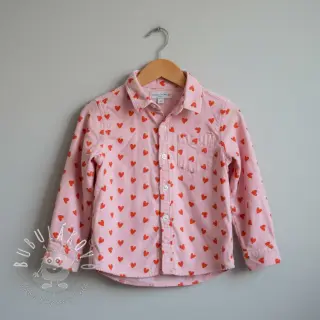Bavlnená látka FLANNEL Hearts pink