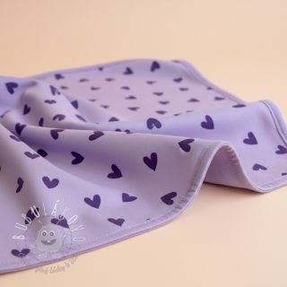 Bavlnená látka FLANNEL Hearts lavender