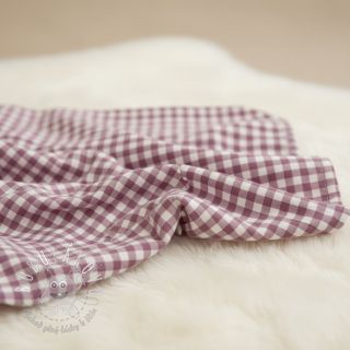 Bavlnená látka FLANNEL Check mauve