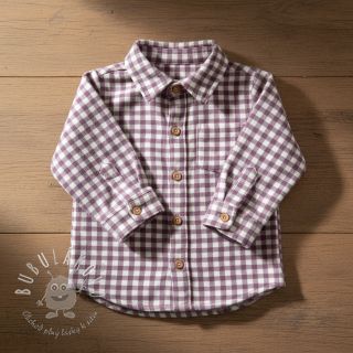 Bavlnená látka FLANNEL Check mauve