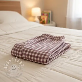 Bavlnená látka FLANNEL Check mauve