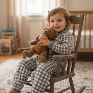 Bavlnená látka FLANNEL Check sage