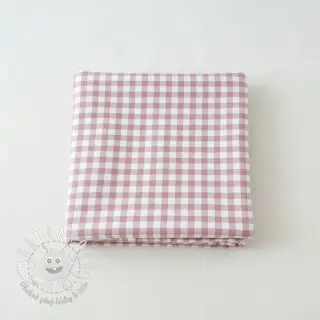 Bavlnená látka FLANNEL Check light pink