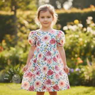 Bavlnená látka Flower Sonja red digital print