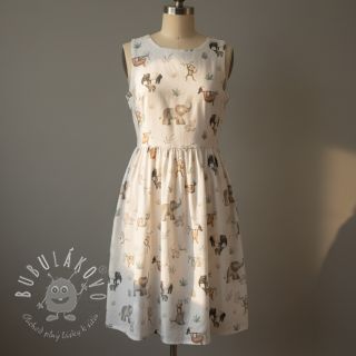 Bavlnená látka Safari off white digital print