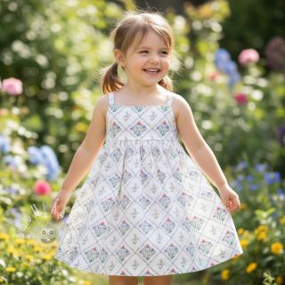 Bavlnená látka Flowers Tara off white design A digital print