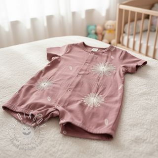 Bavlnená látka EMBROIDERY Flowie mauve