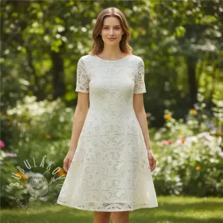 Bavlnená látka EMBROIDERY Blanchette design A