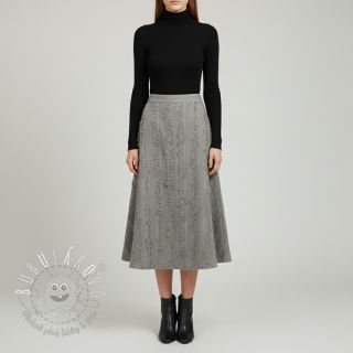 Bavlnená látka s ľanom Vintage Fringe Stripe grey