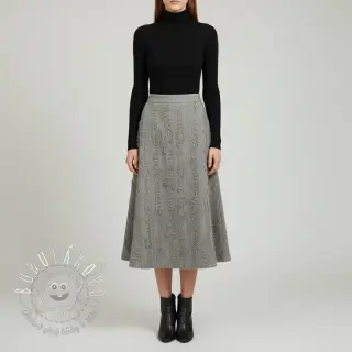 Bavlnená látka s ľanom Vintage Fringe Stripe grey