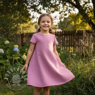 Bavlnená látka s ľanom PREMIUM dawn pink