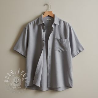 Bavlnená látka s ľanom PREMIUM light grey