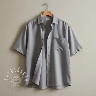 Bavlnená látka s ľanom PREMIUM light grey