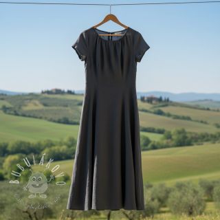 Bavlnená látka s ľanom PREMIUM dark grey