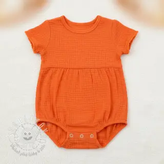 Bavlnená látka STRETCH Baby orange