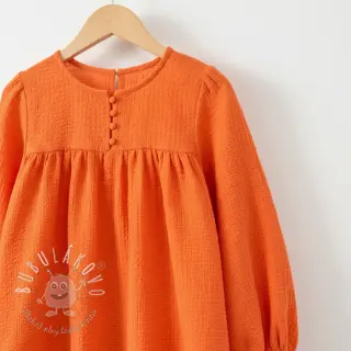 Bavlnená látka STRETCH Baby orange