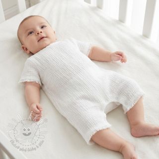 Bavlnená látka STRETCH Baby white