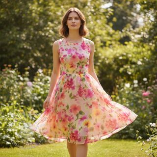 Bavlnená látka SATIN Kauai pink digital print