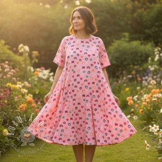 Bavlnená látka Love pink