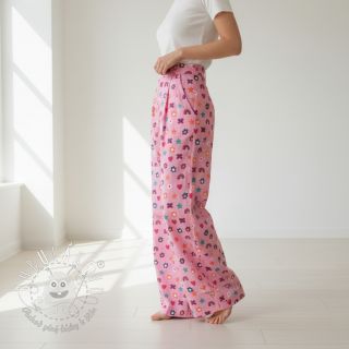 Bavlnená látka Love pink