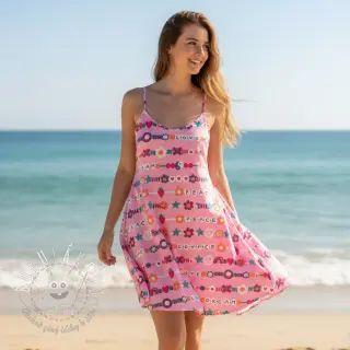 Bavlnená látka Love dream pink