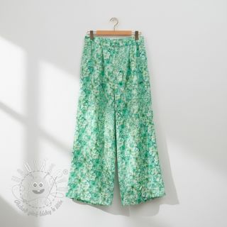 Bavlnená látka EMBROIDERY Viola green digital print