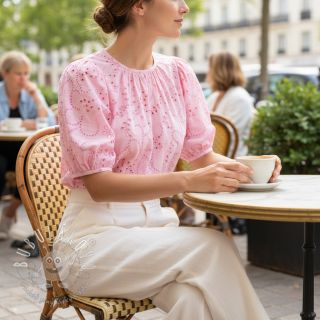 Bavlnená látka VOILE Puffy light pink