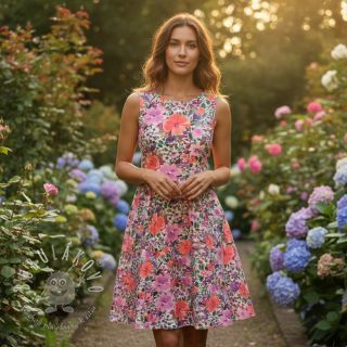 Bavlnená látka Expession flowers digital print