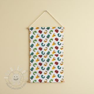 Bavlnená látka Dino baby design D digital print