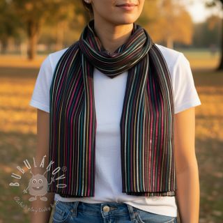 Bavlnená látka LUREX stripes navy