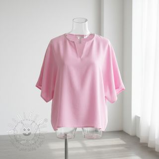 Bavlnená látka s ľanom pink