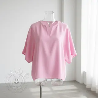 Bavlnená látka s ľanom pink