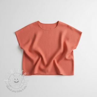 Bavlnená látka s ľanom brick