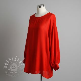 Bavlnená látka s ľanom red