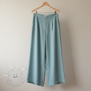 Bavlnená látka s ľanom old blue