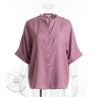 Bavlnená látka s ľanom old pink