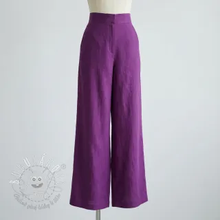 Bavlnená látka s ľanom purple