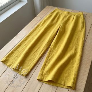 Bavlnená látka s ľanom ochre